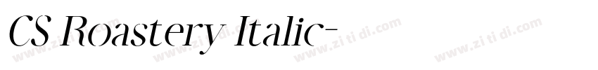 CS Roastery Italic字体转换